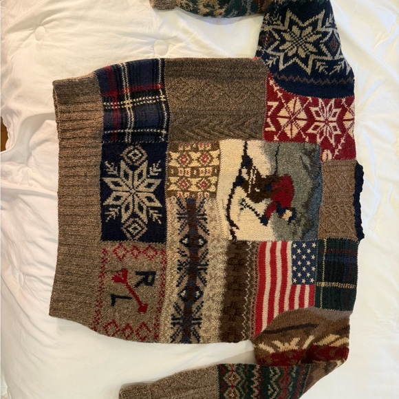 Ralph Lauren Patchwork Crewneck Sweater - Multicolor - Picture 5 of 6